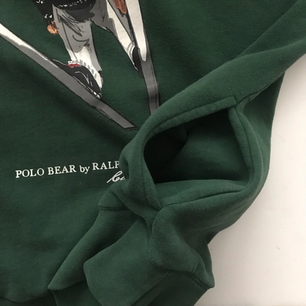 Polo by Ralph Lauren Forest Green Bear Ski Hoodie - Picture 11 of 12